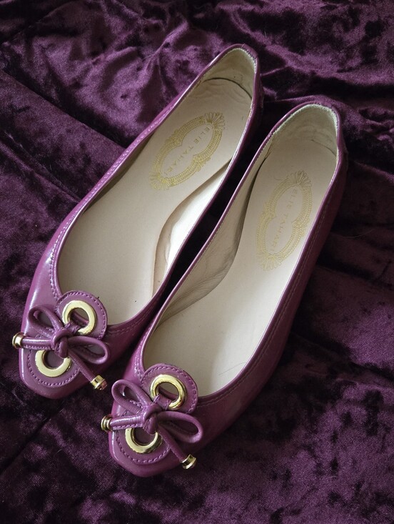 Elie Tahari Shoes - Elie Tahari Purple Patent Leather Driving Moccasin Loafer Ballet Flats 7.5